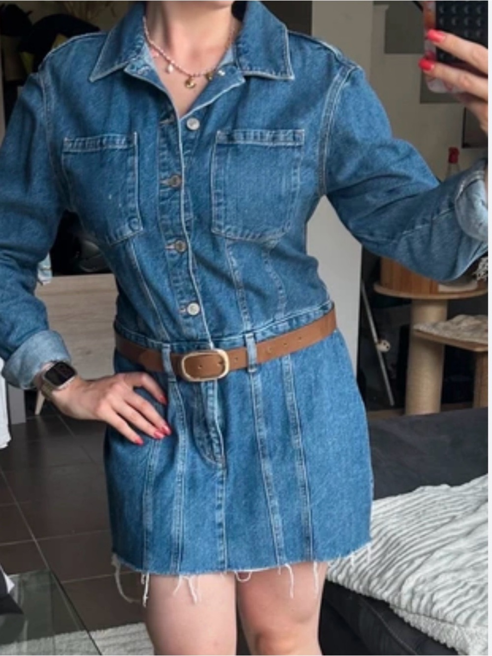 Zara Denim Shirt Dress size M